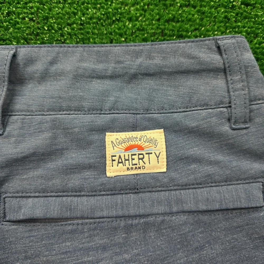 Faherty All Day Shorts Mens 30 Blue Drawstring Outdoors Summer Beach Casual Golf